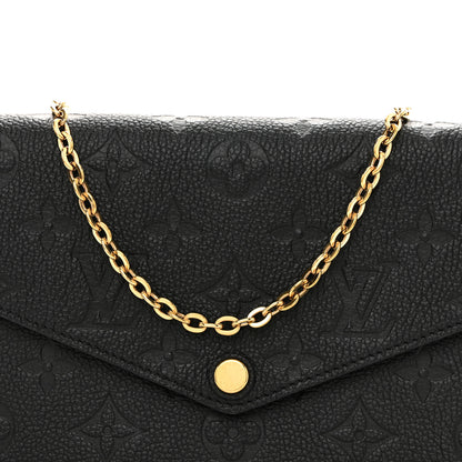 Louis Vuitton Empreinte Pochette Felicie Chain Wallet Black 7 of 9