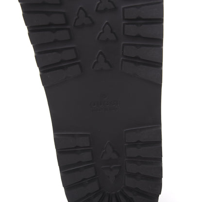 Gucci Rubber Web Mens Lug Sole Slide Sandals 9 Black Green Red 6 of 9