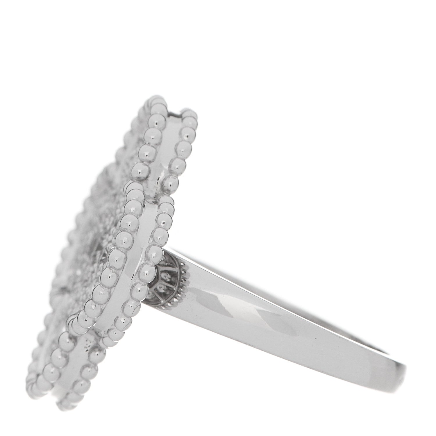 Van Cleef & Arpels 18K White Gold Diamond Magic Alhambra Ring 49 4.75 3 of 5