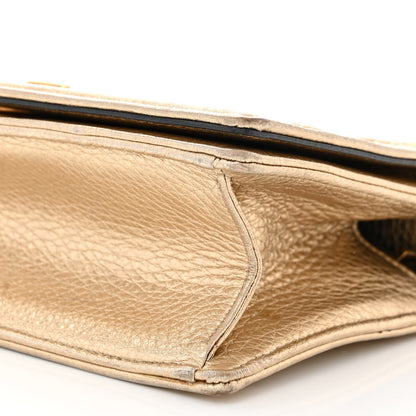 Christian Dior Metallic Grained Calfskin Small Diorama Flap Bag Gold 11 of 11
