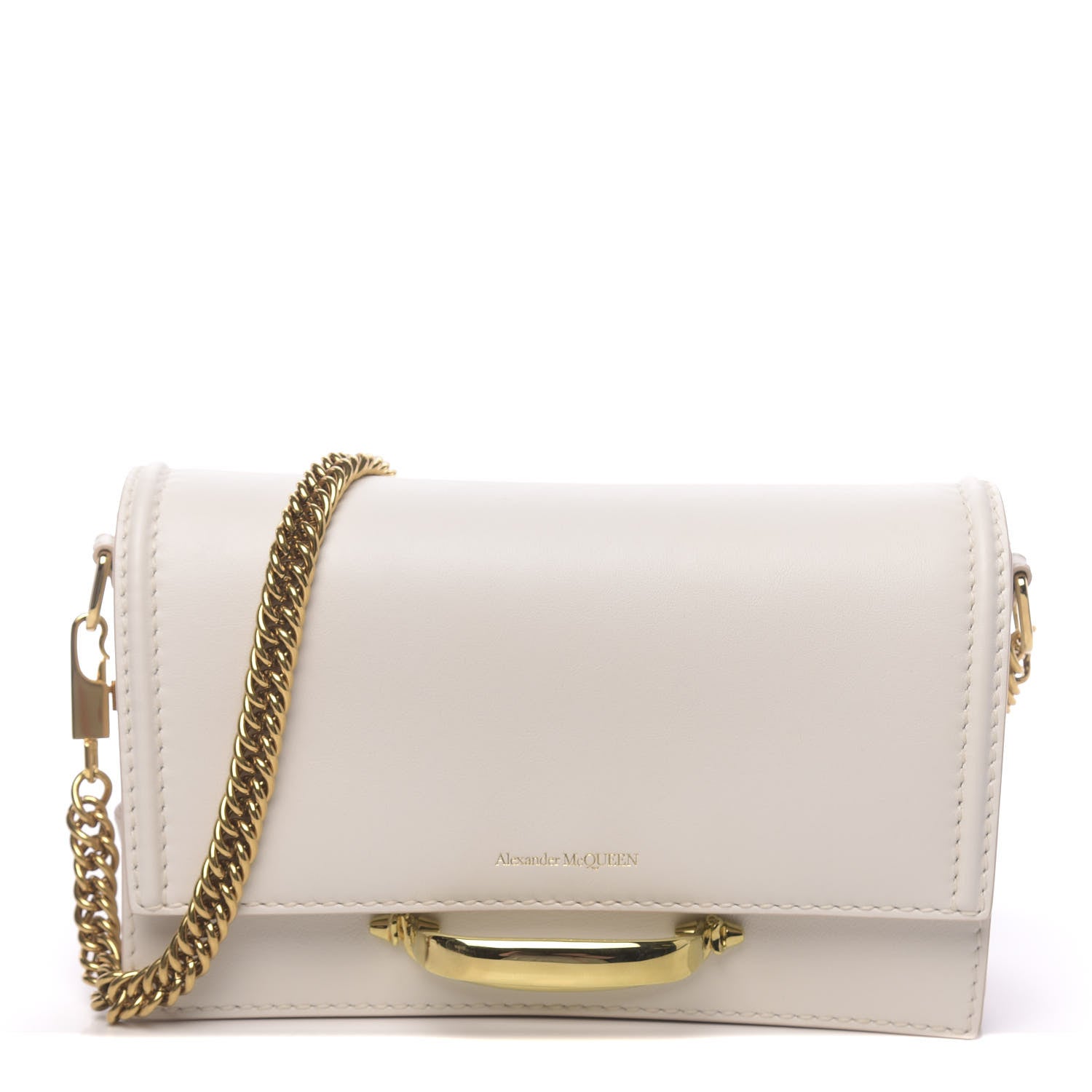 Alexander McQueen Calfskin The Story Shoulder Bag Deep Ivory 1 of 10