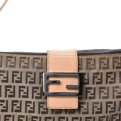 Fendi Zucchino Shoulder Bag Beige 7 of 9