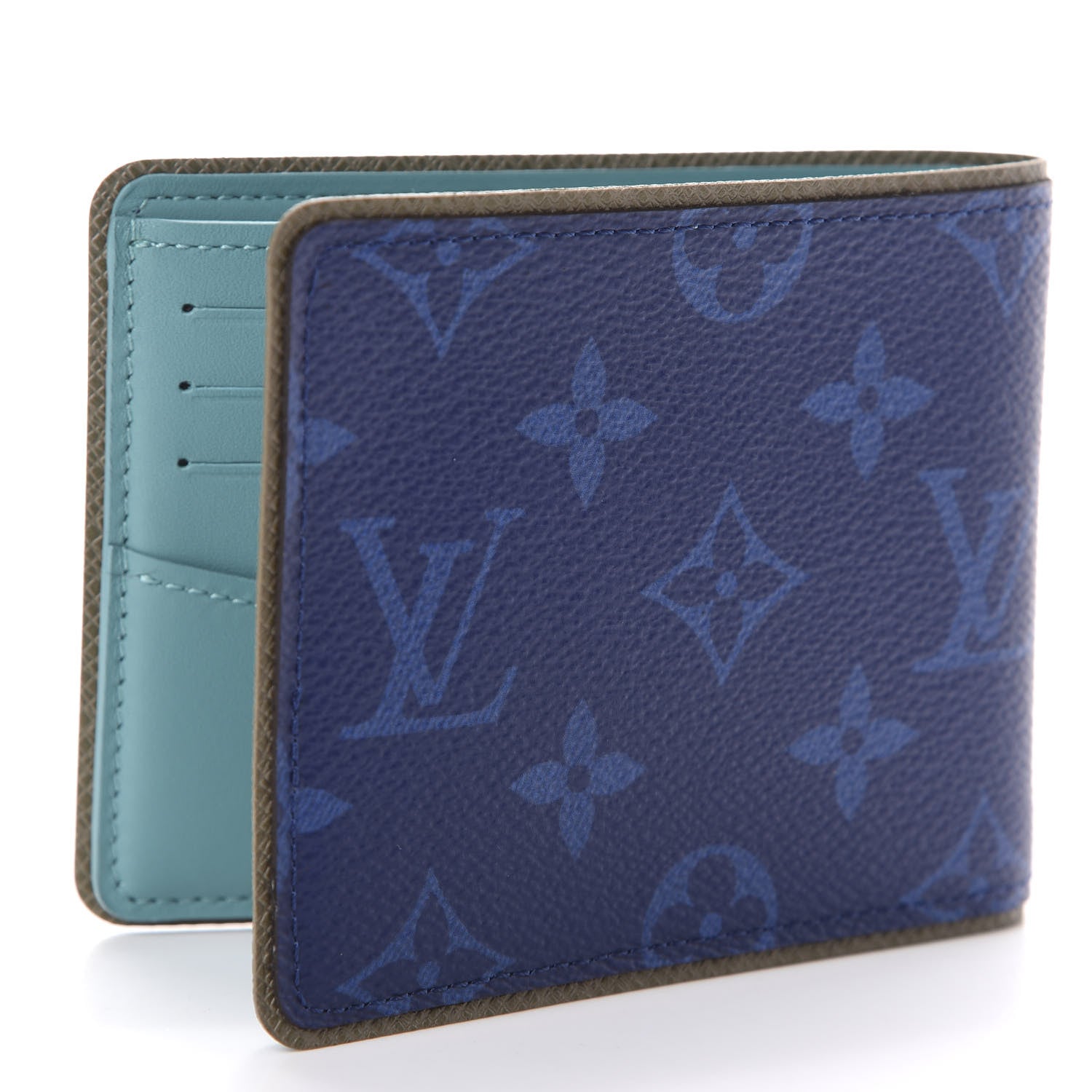 Louis Vuitton Monogram Outdoor Slender Wallet Pacific Blue 3 of 6