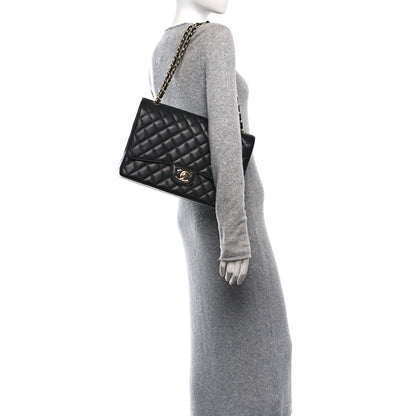 Chanel Caviar Quilted Maxi Double Flap Black 2 of 10
