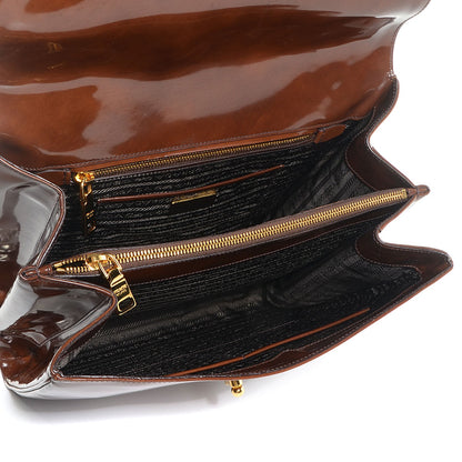 Prada Spazzolato Top Handle Bag Tobacco Fume 7 of 11