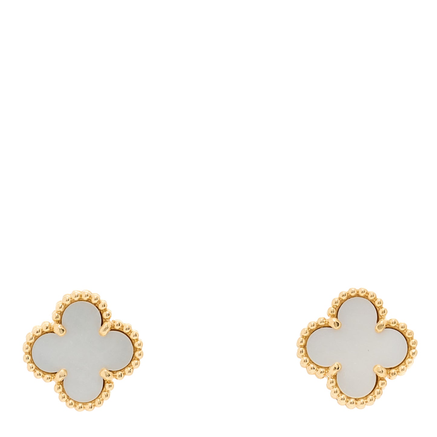18K Yellow Gold Mother of Pearl Sweet Alhambra Earrings