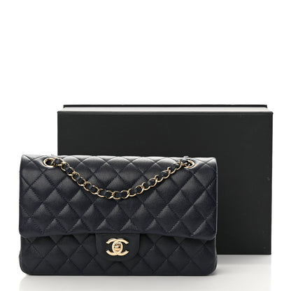 Chanel Caviar Quilted Medium Double Flap Dark Blue 13 of 13