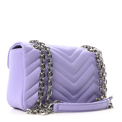 Gucci Lambskin Matelasse Small GG Marmont Shoulder Bag Lapis 3 of 10