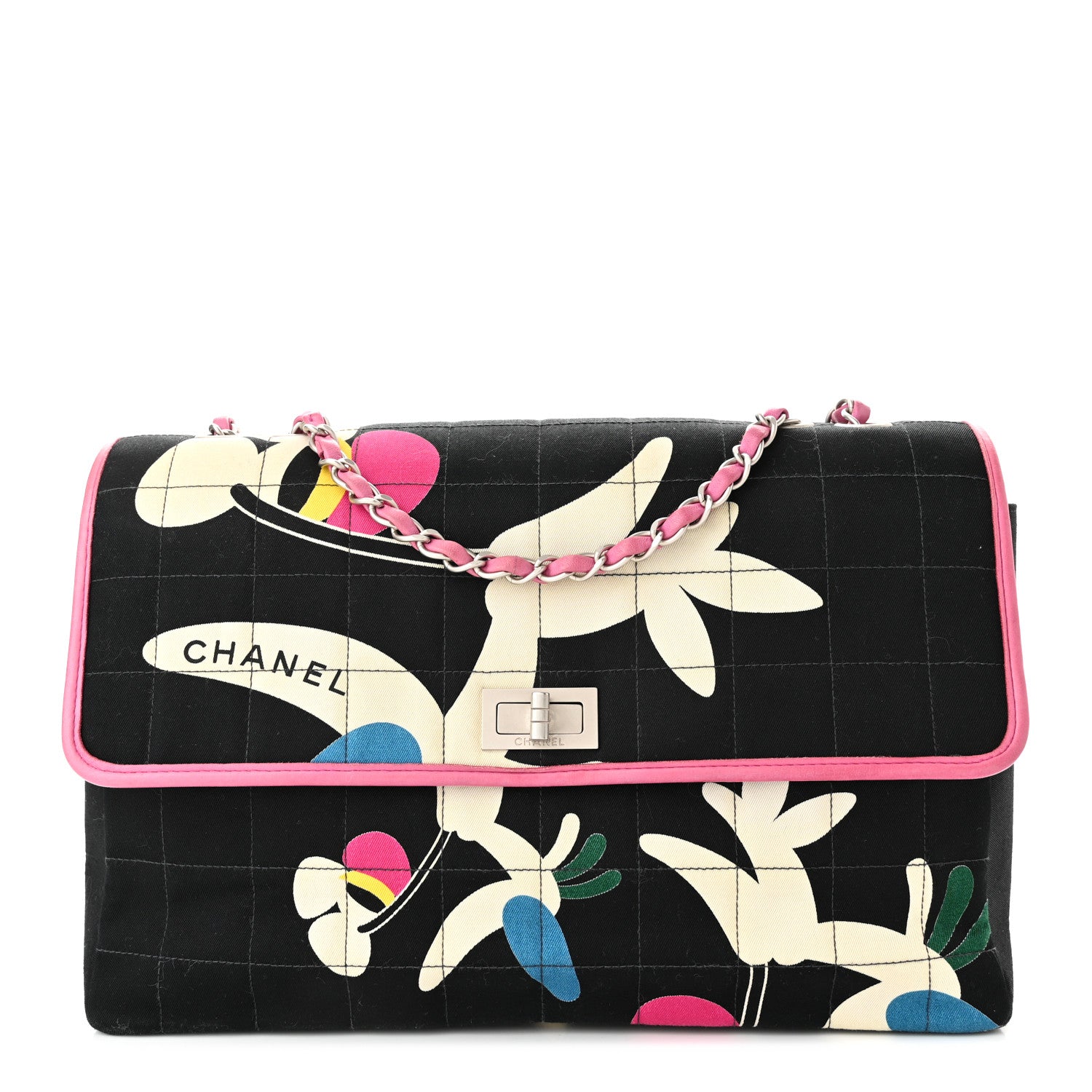 Chanel Canvas Chocolate Bar Quilted Flap Multicolor 1 of 10