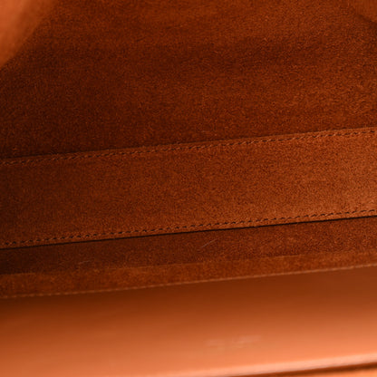 Saint Laurent Calfskin Crocodile Embossed Suede Medium Reversible Monogram Kate Satchel Military Taupe 5 of 12