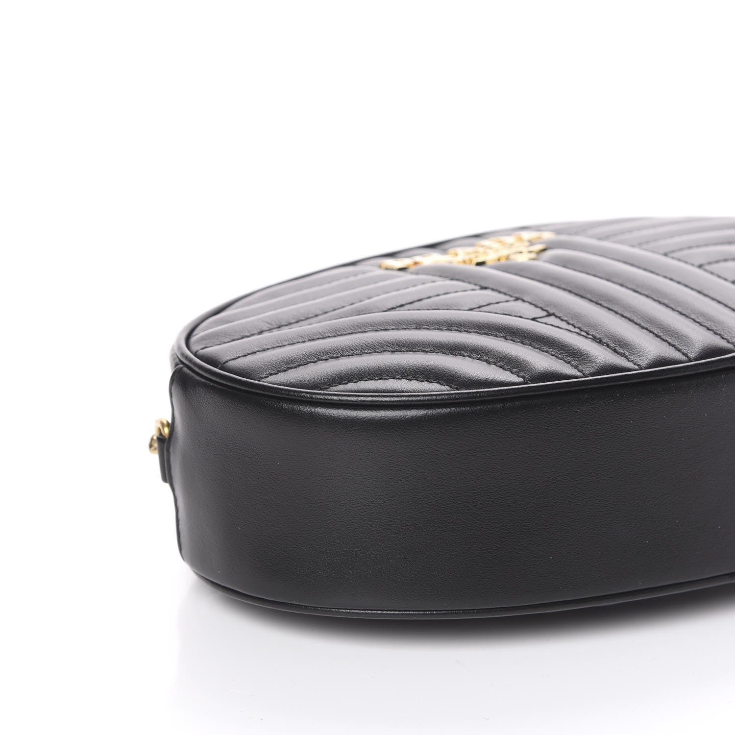 Prada Soft Calfskin Oval Diagramme Crossbody Bag Black 6 of 8