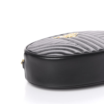 Prada Soft Calfskin Oval Diagramme Crossbody Bag Black 6 of 8