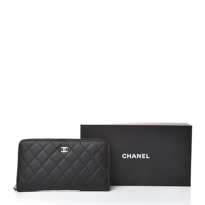 Chanel Caviar Quilted Large Zip Around Organizer Wallet Black 12 of 12