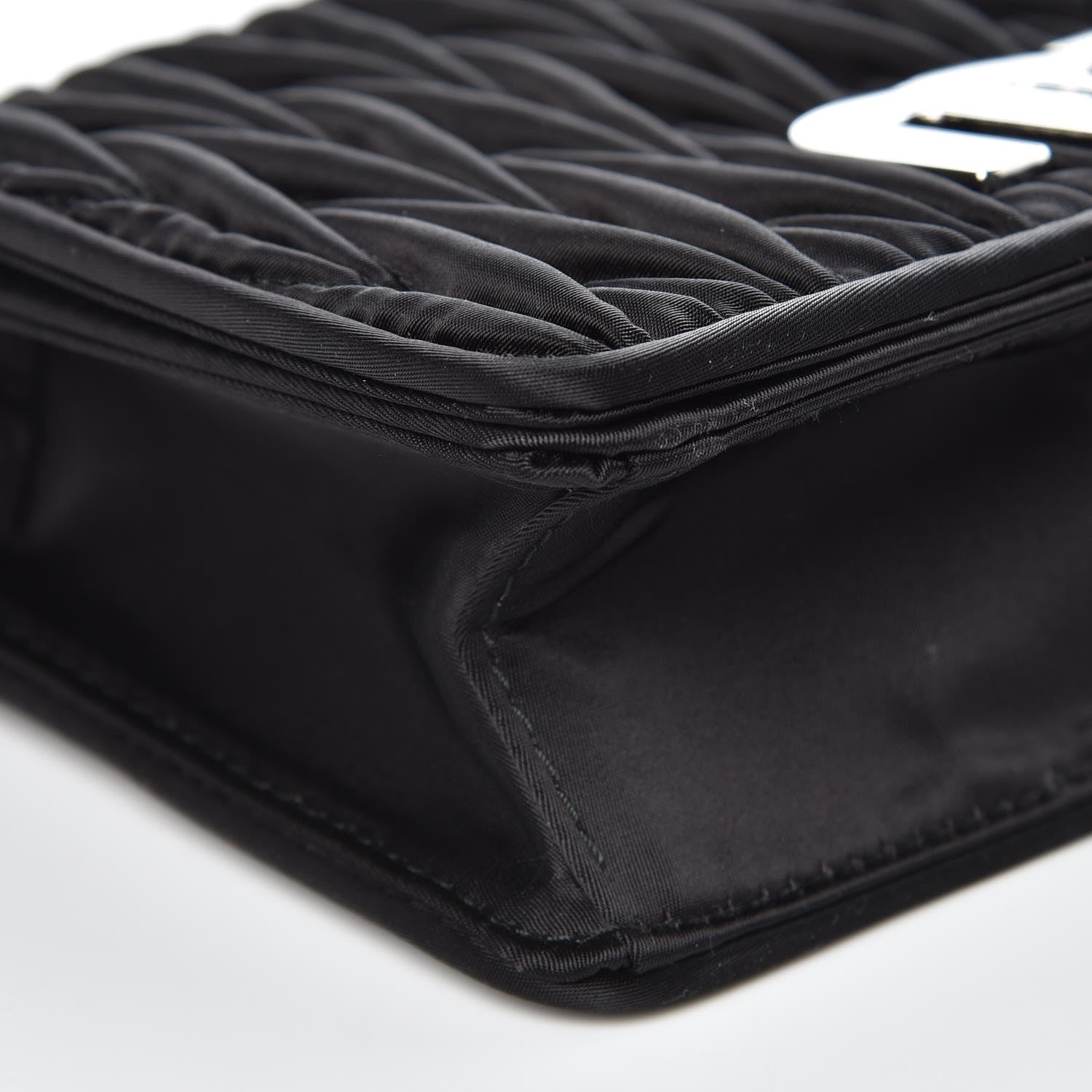 Miu Miu Tessuto Matelasse Delice Miu Logo Bag Black 8 of 9