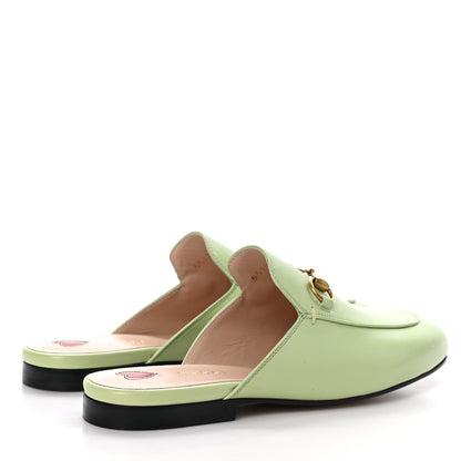Gucci Malaga Kid Womens Princetown Slippers 37 Pistachio Green 4 of 8