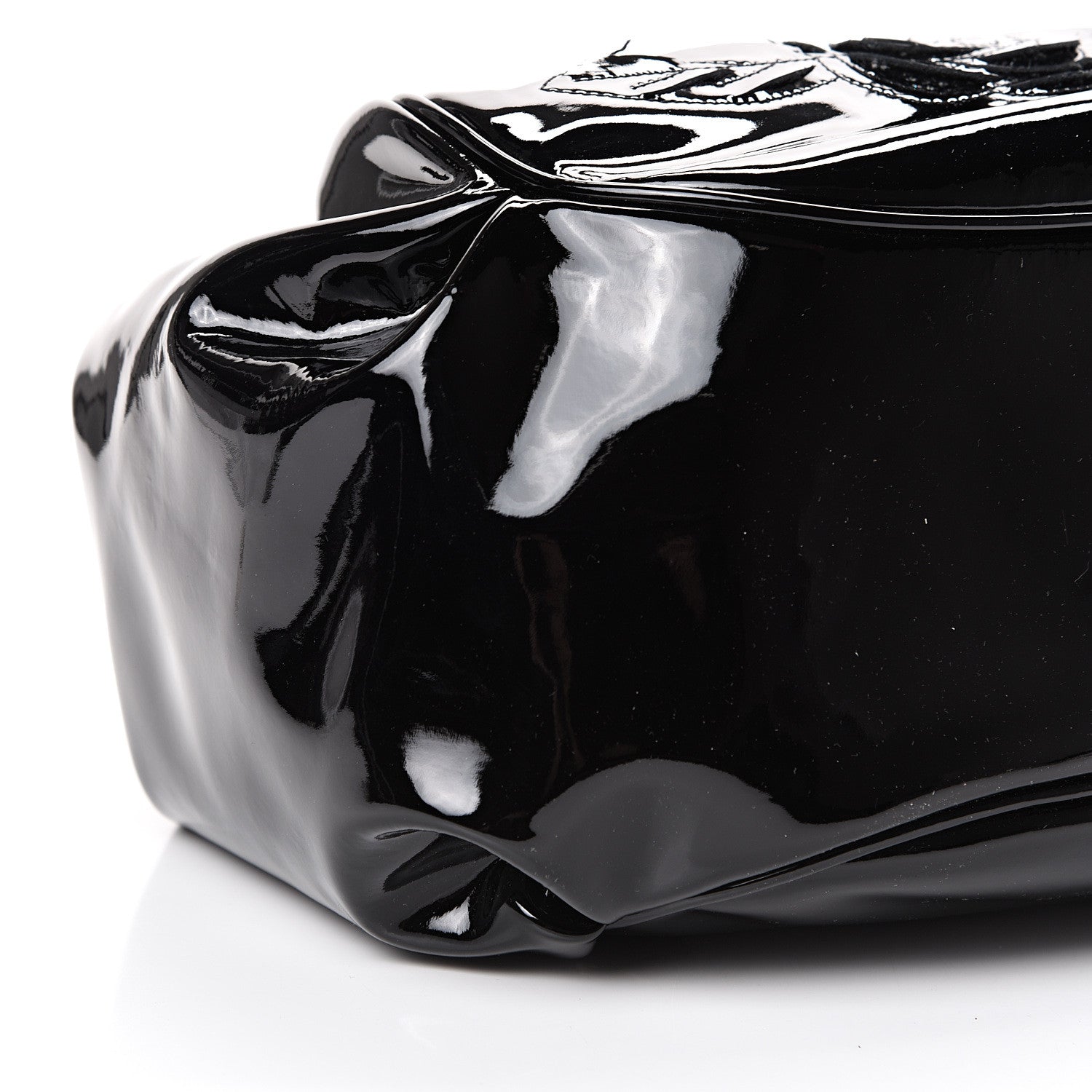 Chanel Patent Camellia Shoulder Bag Black 8 of 14