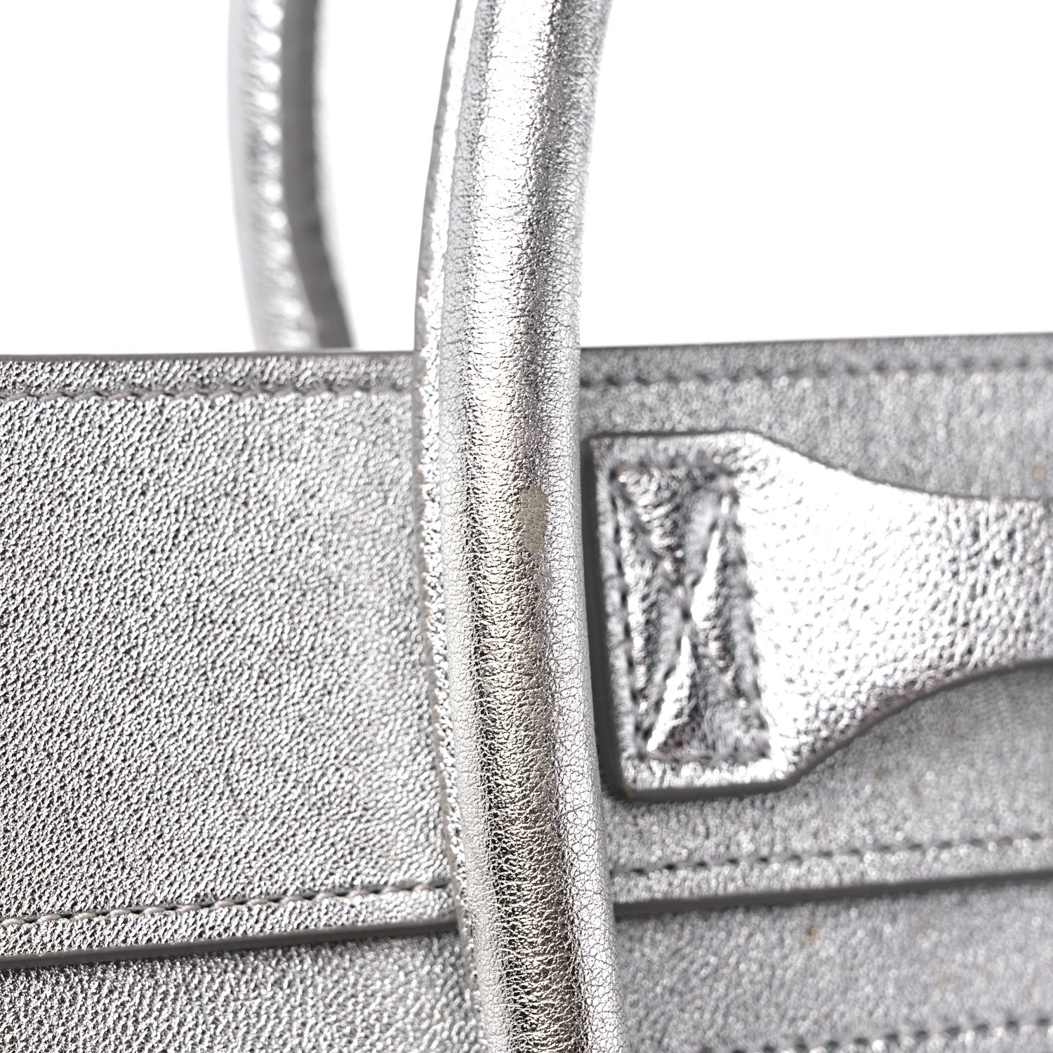 Celine Laminated Lambskin Micro Luggage Silver 25 of 26