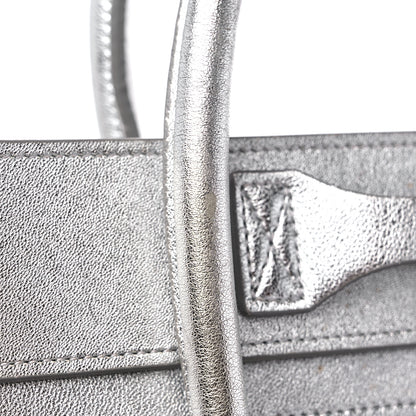 Celine Laminated Lambskin Micro Luggage Silver 25 of 26