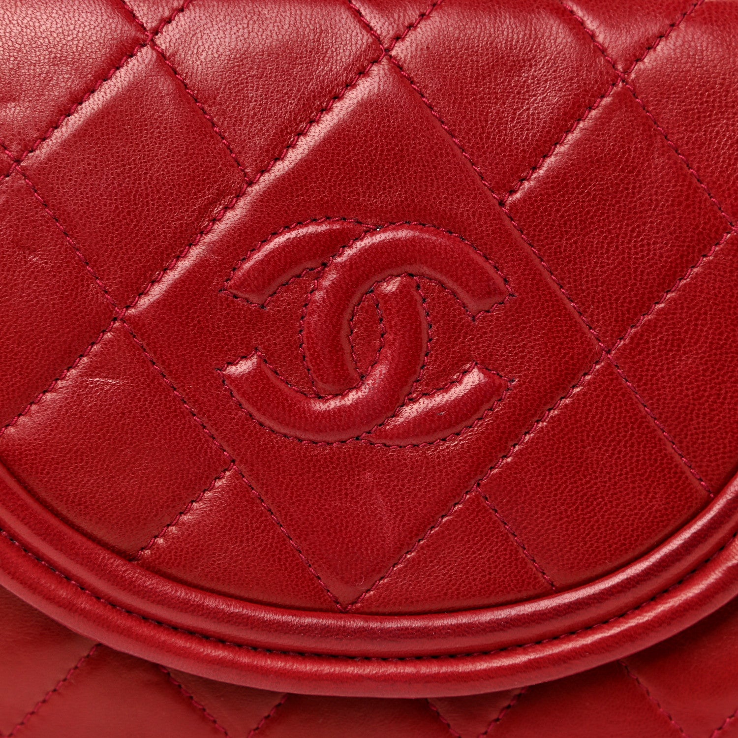 Chanel Lambskin Quilted Flap Tassel Camera Bag Red 19 of 21