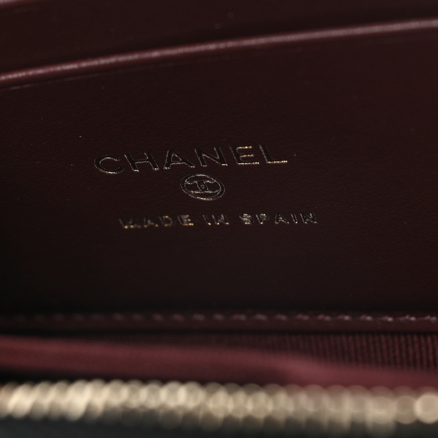 Chanel Caviar Quilted CC Zip Around Card Holder Wallet Black 6 of 7