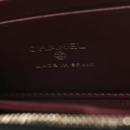 Chanel Caviar Quilted CC Zip Around Card Holder Wallet Black 6 of 7