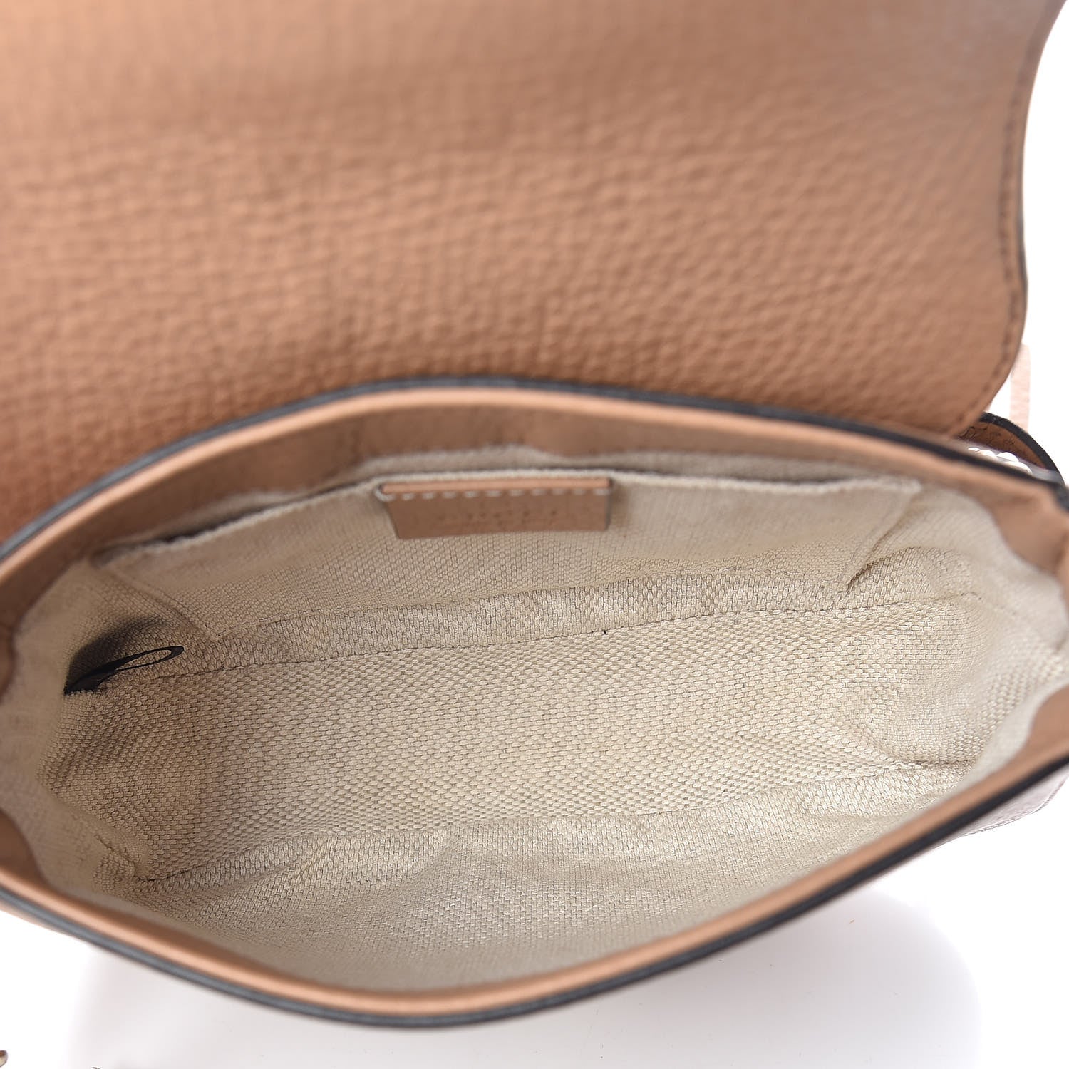 Gucci Pebbled Calfskin Small Soho Flap Crossbody Camelia 5 of 10