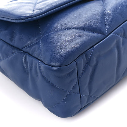Chanel Lambskin Quilted Medium Chanel 19 Flap Blue 9 of 12