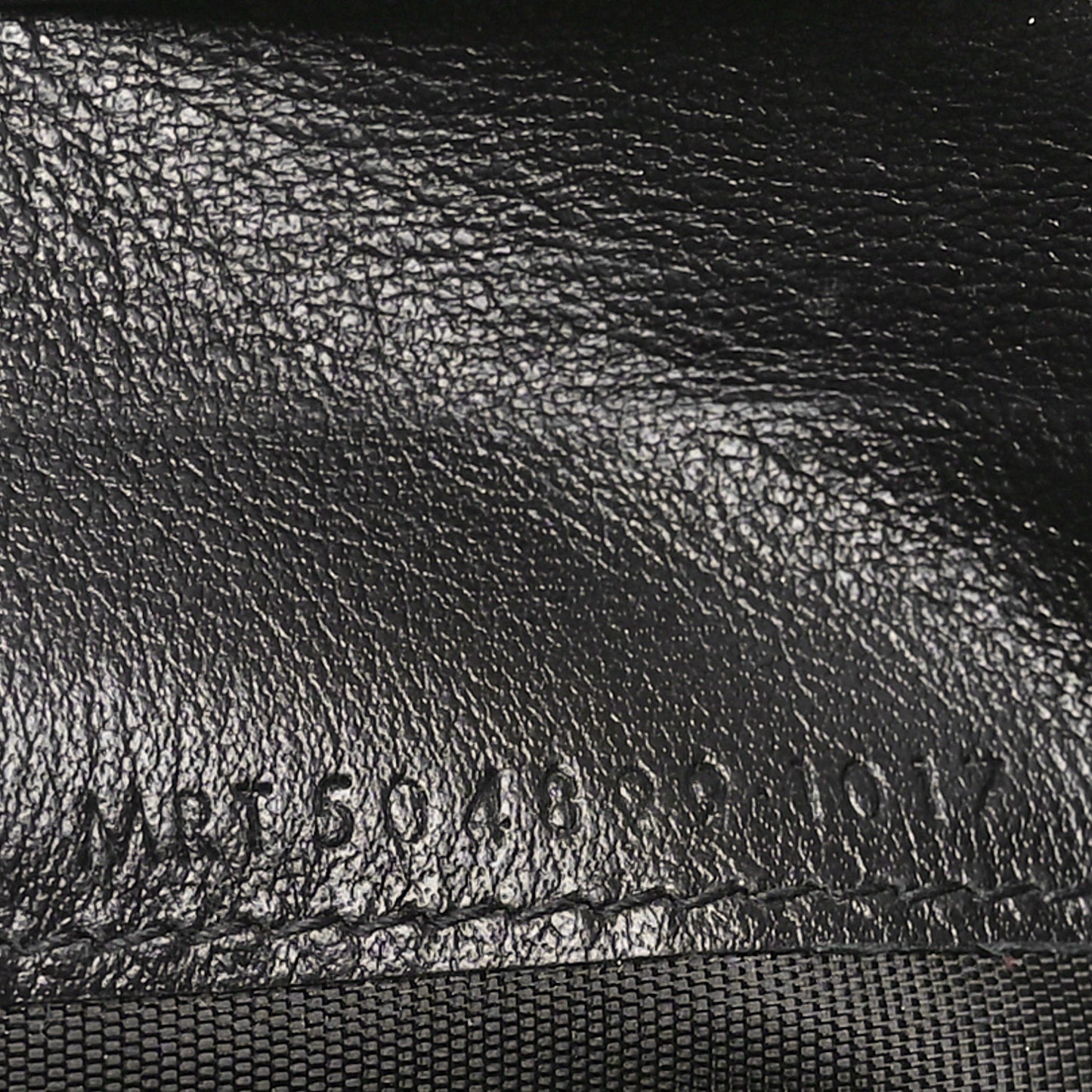 Grain De Poudre Matelasse Chevron Monogram Card Case Black