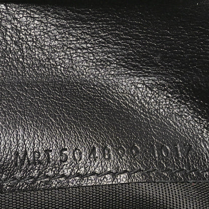 Saint Laurent Grain De Poudre Matelasse Chevron Monogram Card Case Black 7 of 9