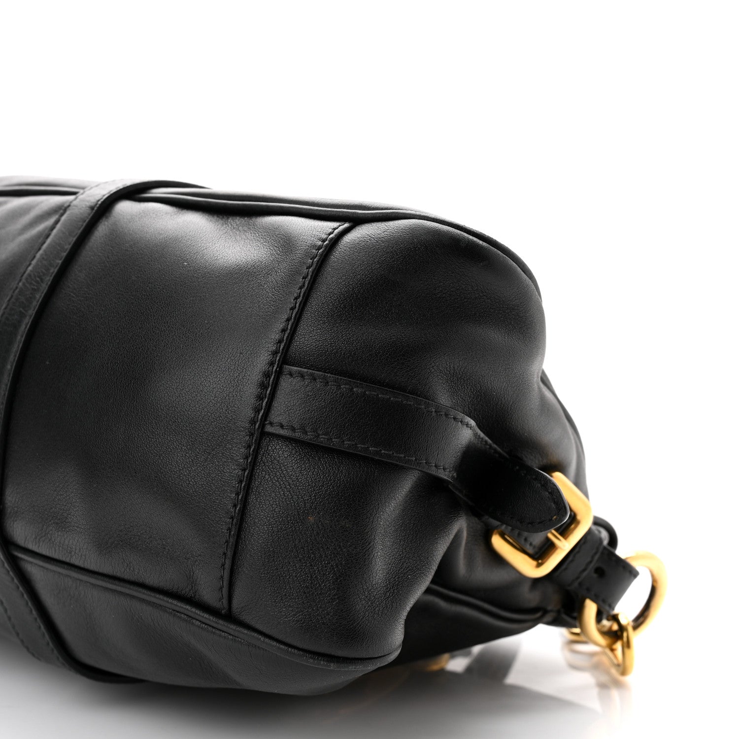 Prada Soft Calf Shopping Satchel Black 11 of 11