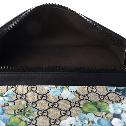 Gucci GG Supreme Monogram Blooms Medium Day Backpack Beige Blue Navy 5 of 12