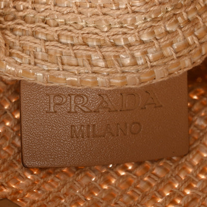 Prada Raffia Logo Tote Naturale 6 of 10