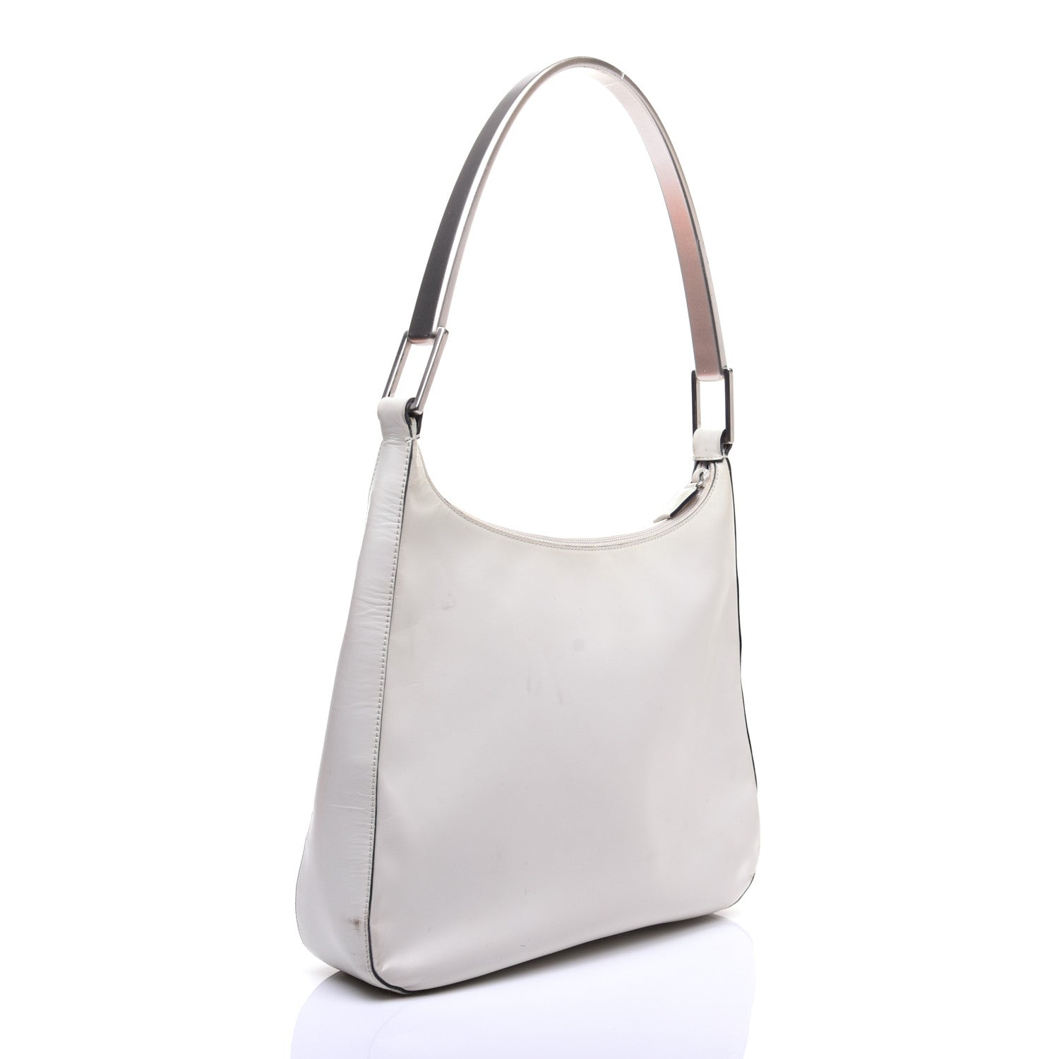 Prada Spazzolato Top Handle White 3 of 12