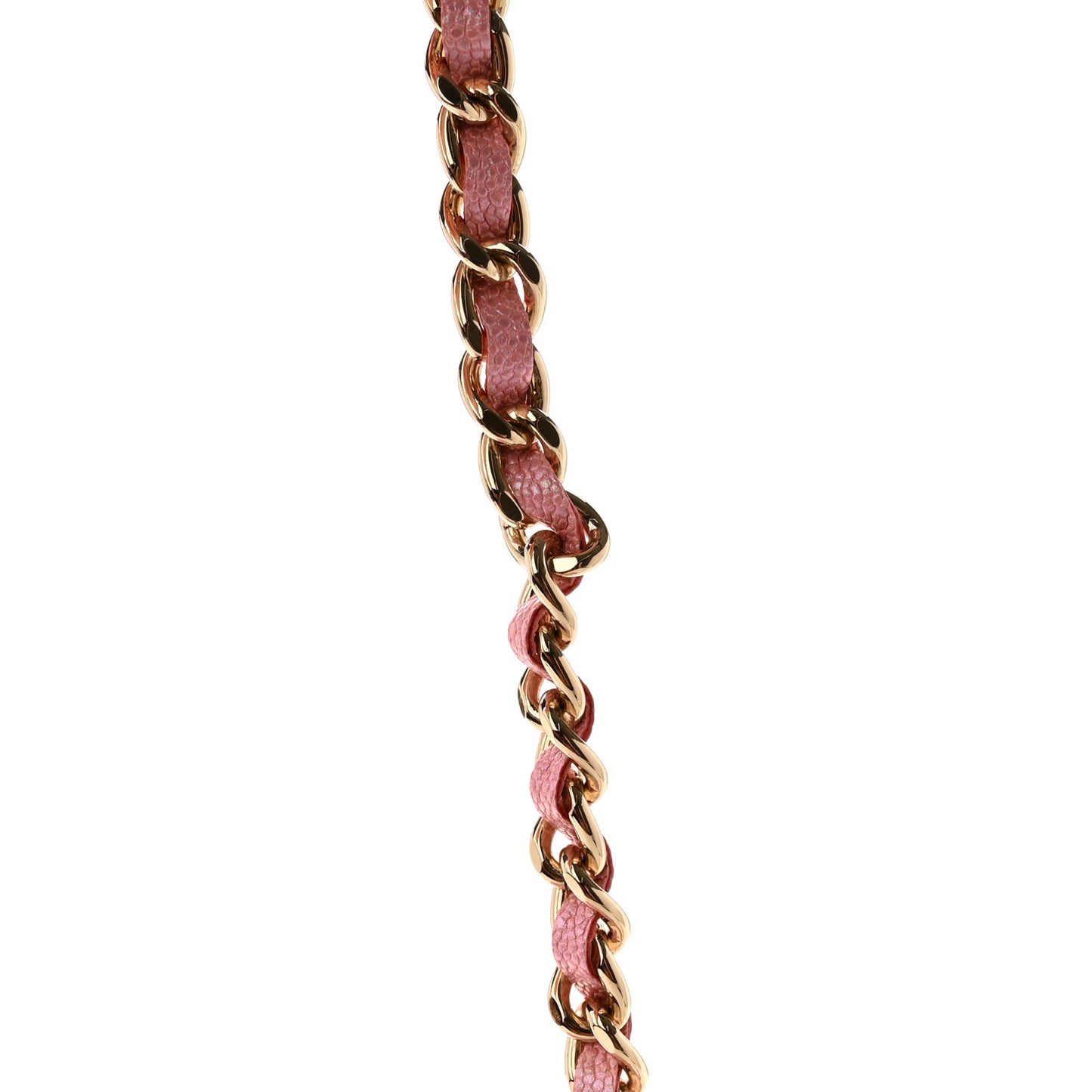 Iridescent Caviar Quilted Small Clutch With Chain Pink