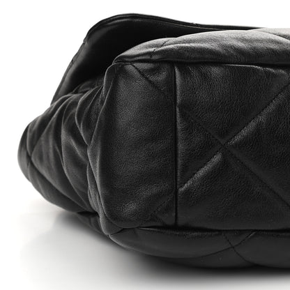 Chanel Lambskin Quilted Maxi Chanel 19 Flap Black 5 of 17