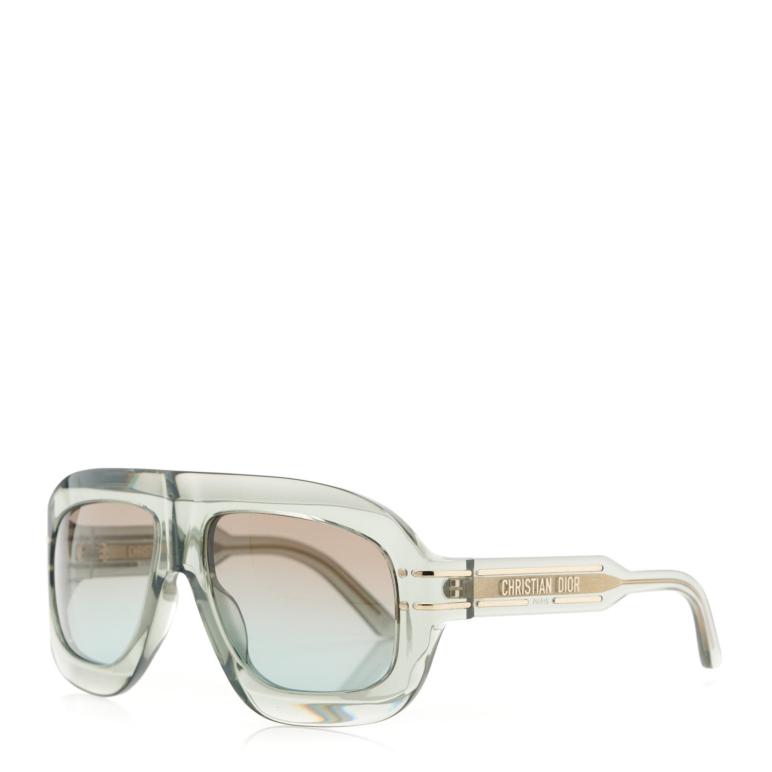 Christian Dior UltraDior Mask Sunglasses Gold Blue 1 of 8