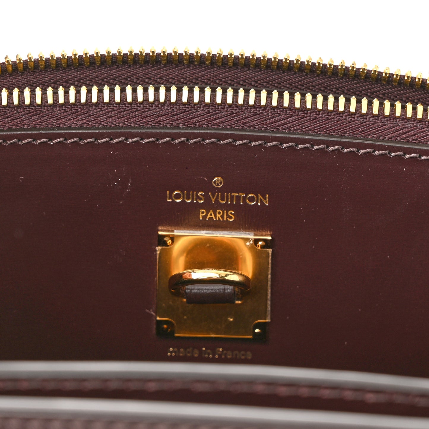 Taurillon Calfskin City Steamer MM Grey Bordeaux