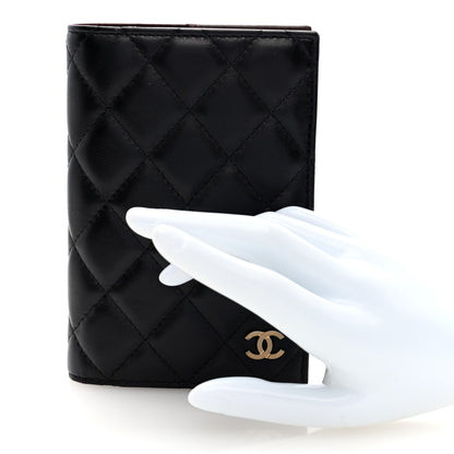 Chanel Lambskin Quilted Passport Holder Black 2 of 6