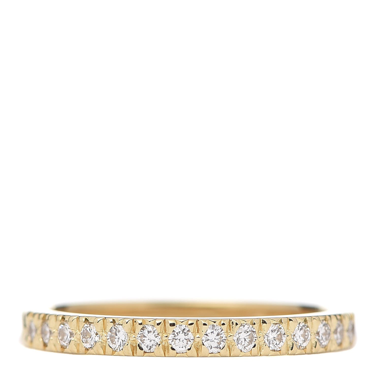Tiffany 18K Yellow Gold Diamond Novo Half Circle Band Ring 49 5 1 of 5