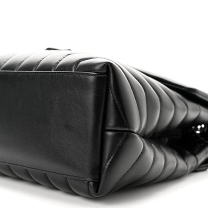 Saint Laurent Calfskin Y Quilted Monogram Monochrome Medium Loulou Chain Satchel Black 9 of 10