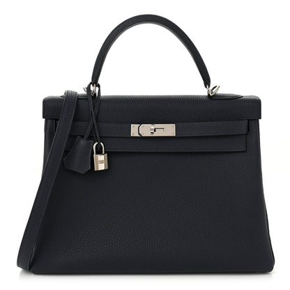 Hermes Togo Kelly Retourne 32 Bleu Nuit 1 of 13