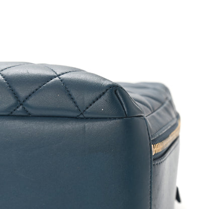 Chanel Lambskin Quilted Large Trendy CC Bowling Bag Blue 14 of 16