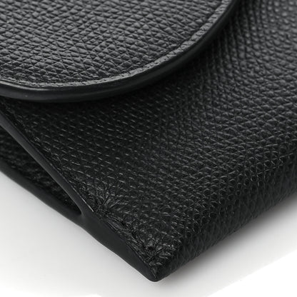 Christian Dior Grained Calfskin Saddle Chain Wallet Pouch Black 7 of 8