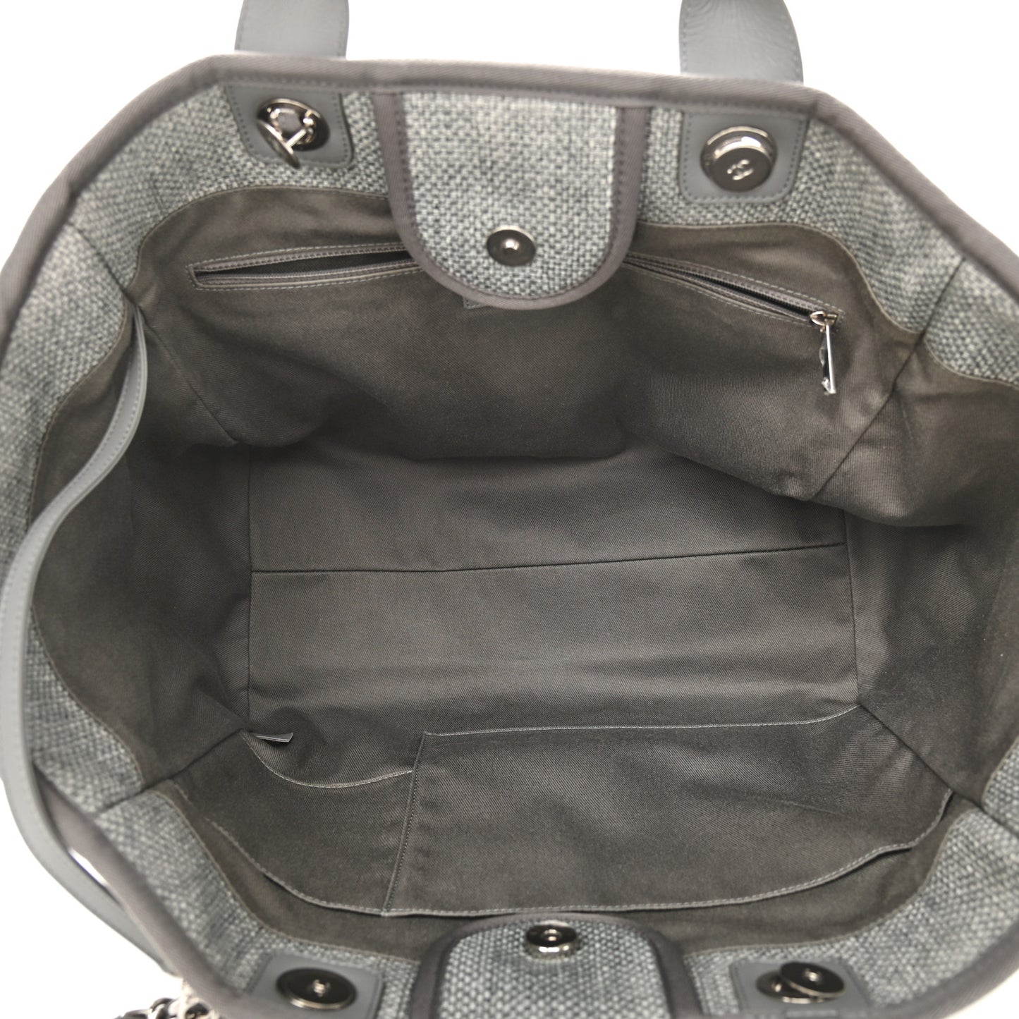 Canvas Large Deauville Tote Grey