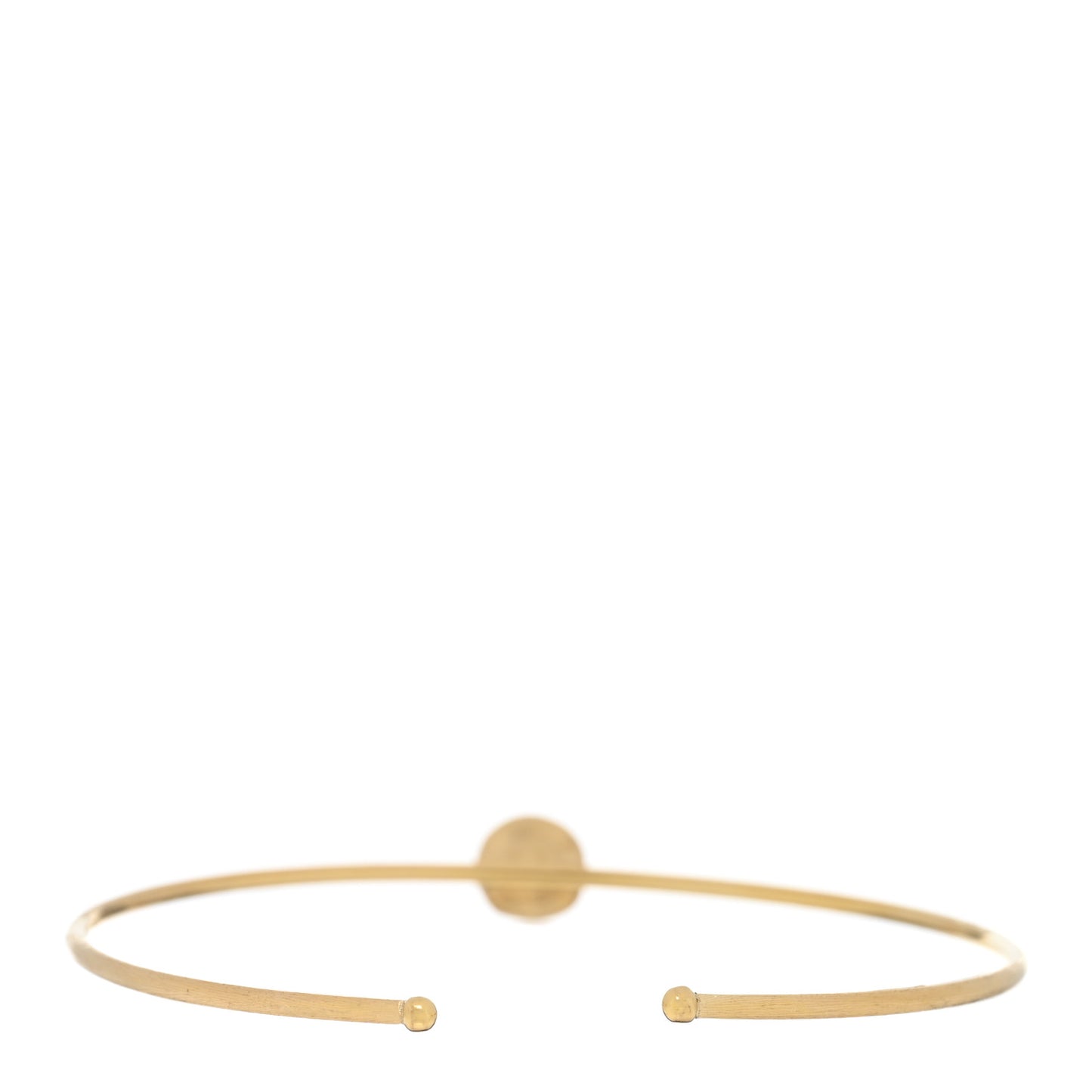 18K Yellow Gold Diamond Station Wire Cuff
