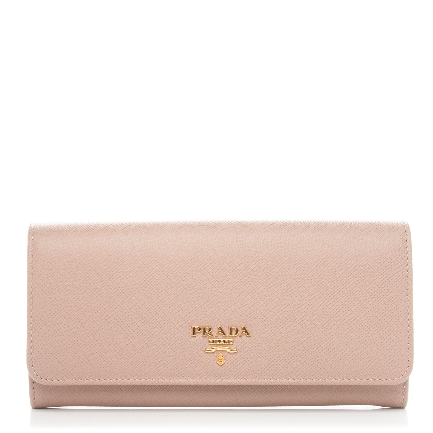 Saffiano Metal Continental Flap Wallet Cammeo