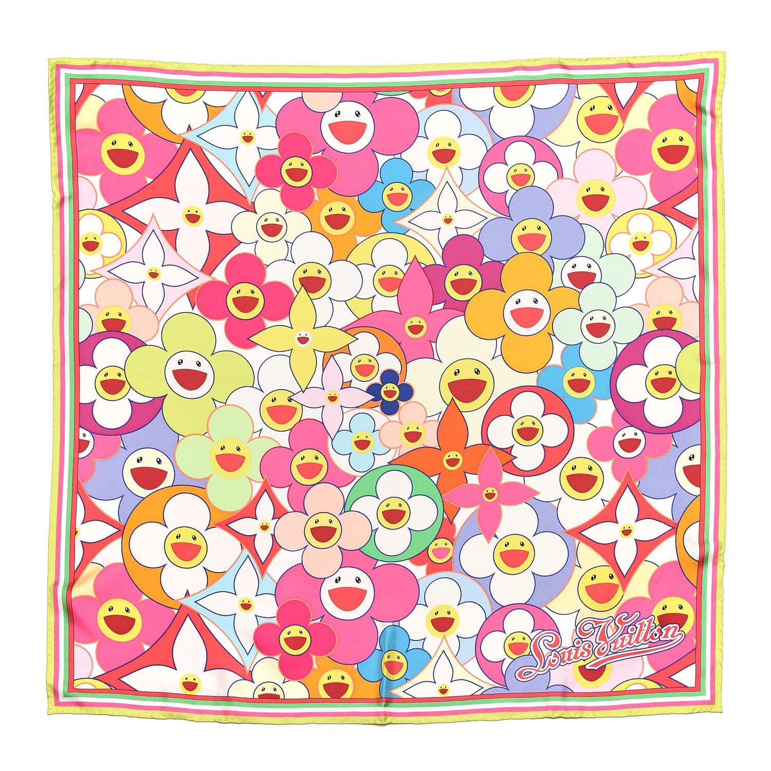 Louis Vuitton Silk Murakami Cosmic Flower Scarf Multicolor 1 of 4
