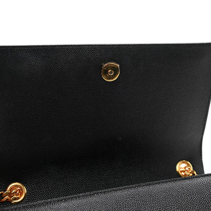 Saint Laurent Grain De Poudre Small Monogram Kate Satchel Black 11 of 12