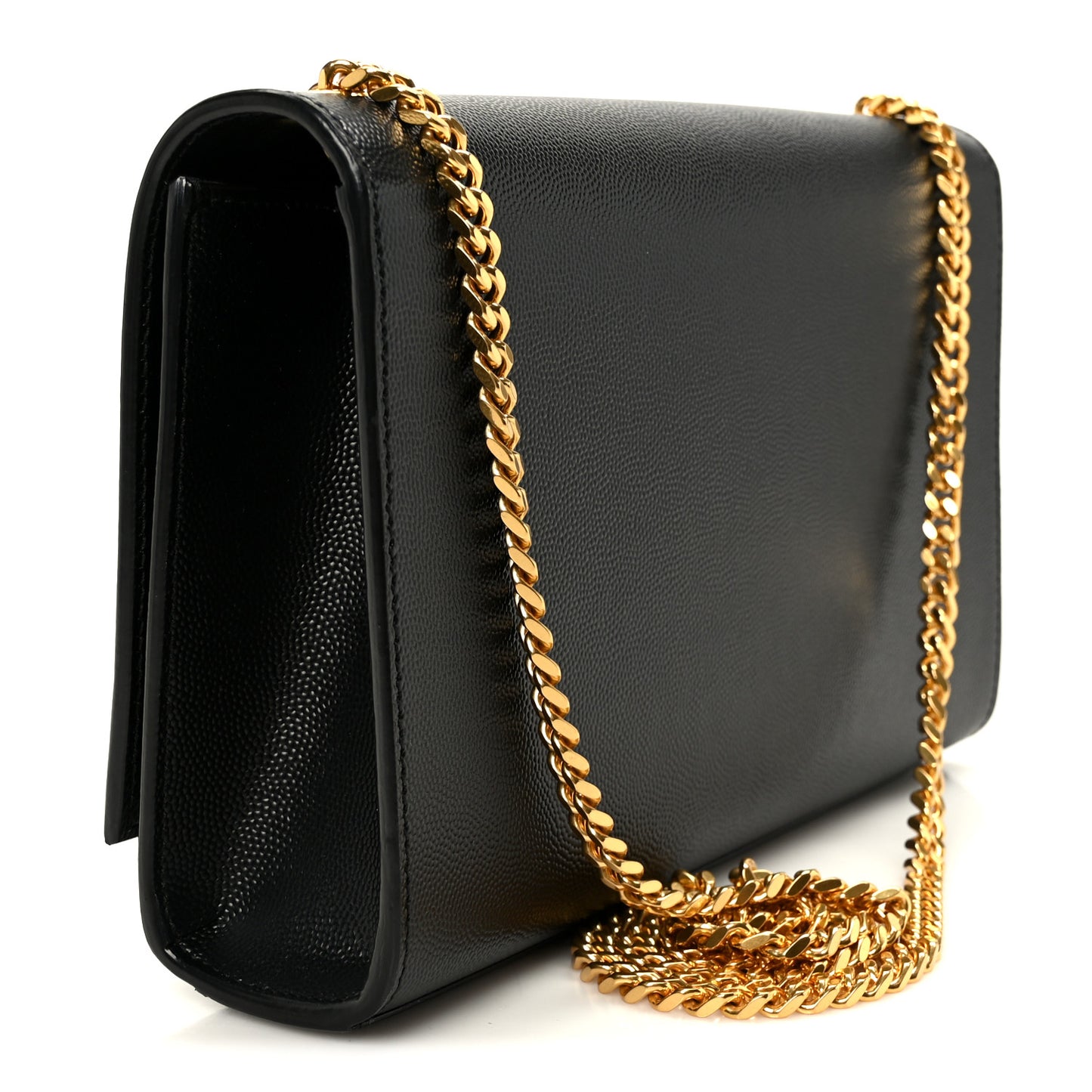 Grain De Poudre Medium Classic Monogram Kate Satchel Black