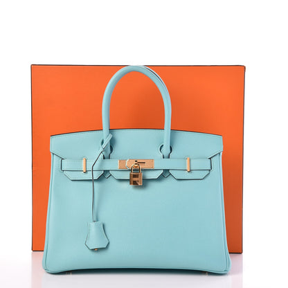 Hermes Epsom Birkin 30 Bleu Atoll 35 of 35